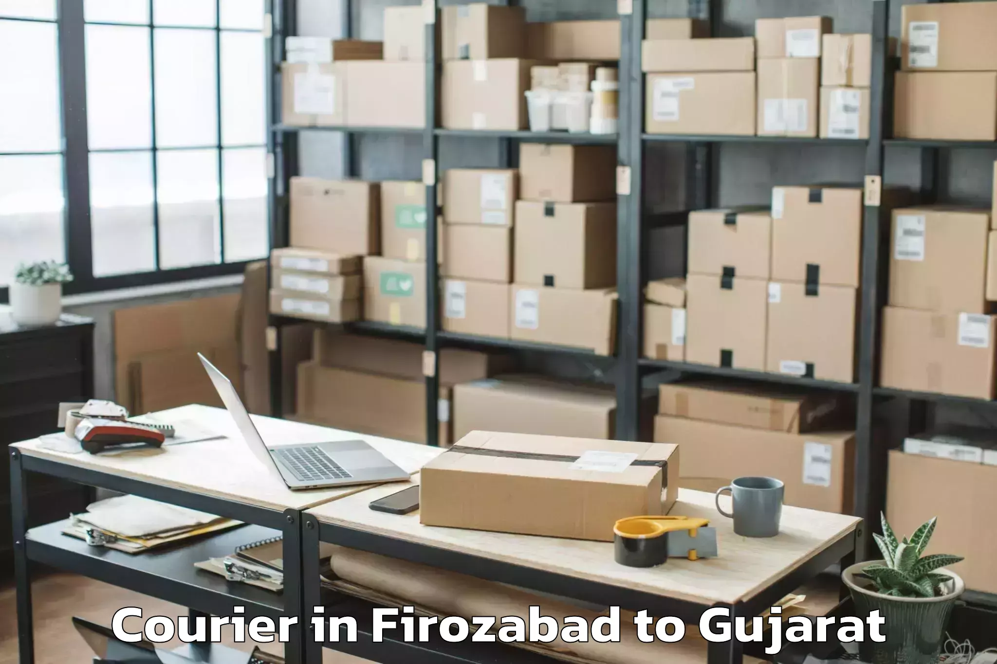 Professional Firozabad to Kundla Courier